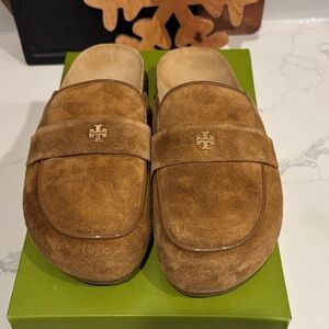 Tory Burch  Everly Cork Mule Tan Suede